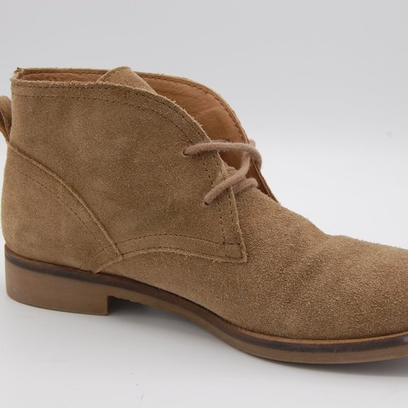 Lucky Brand Leather Suede Lace Up Chukka Boots Desert Tan Womens Us Size 8.5 M - Picture 7 of 12